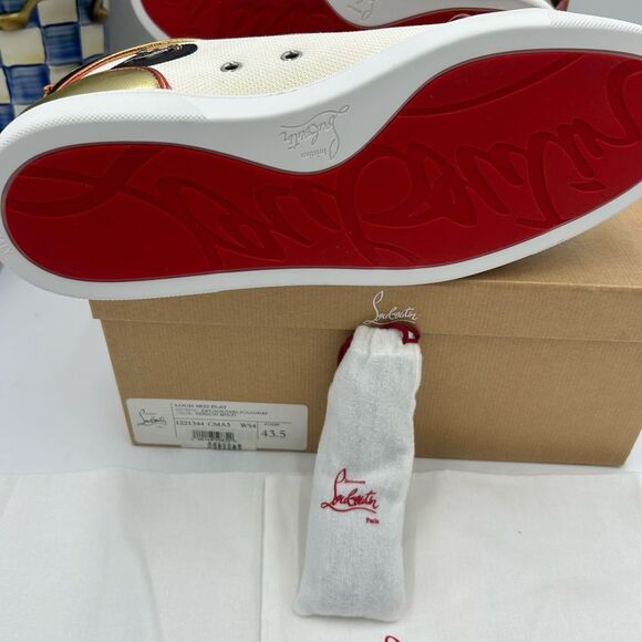 Men's Christian Louboutin SB 22 high top sneakers size 43.5 made in Italy - Picture 11 of 12